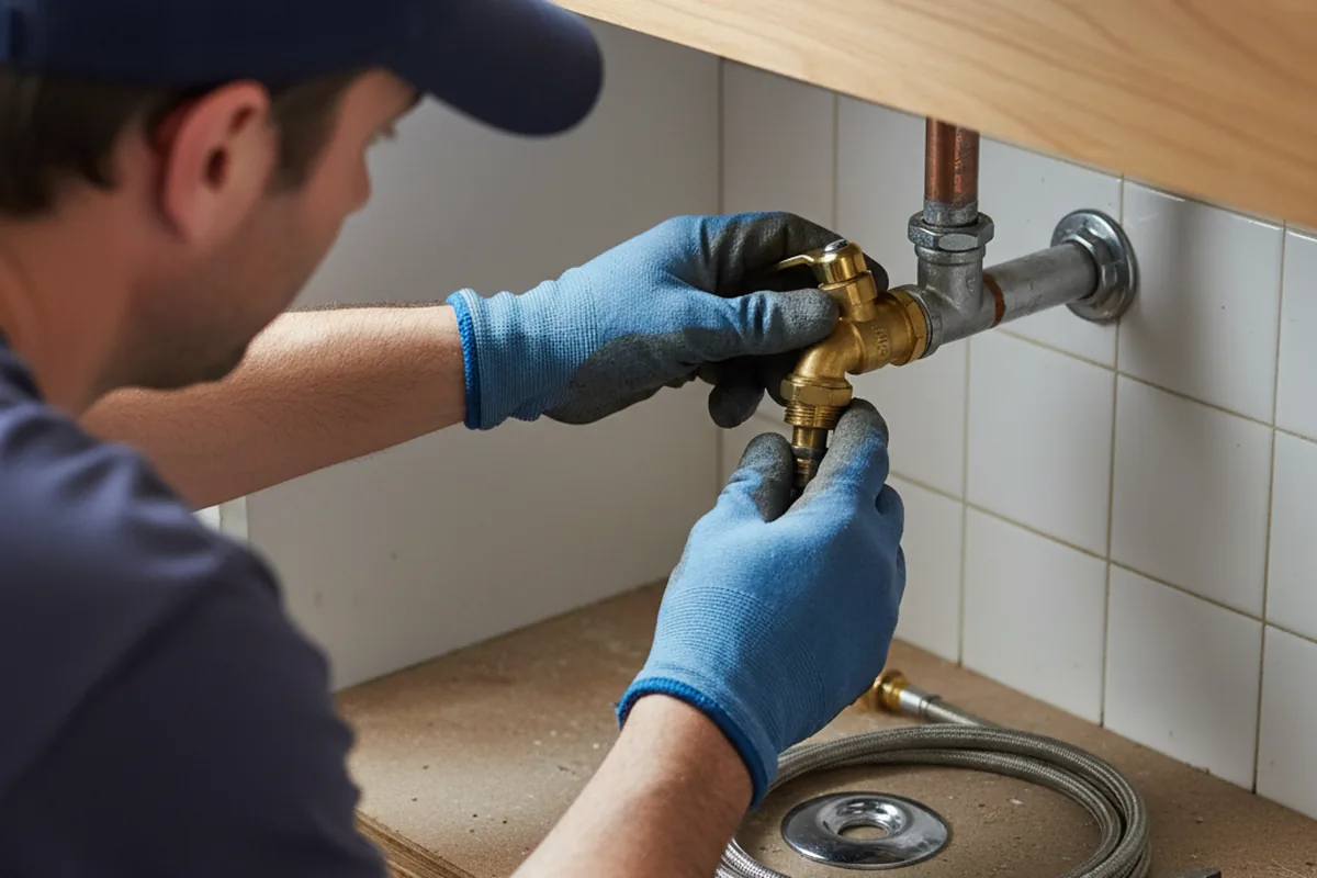 Shutoff valve and fitting work during Emergency Plumbing in Portsmouth